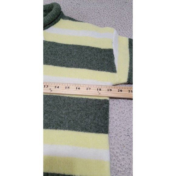 Madewell Womens Striped Green Yellow Fulton‎ Pullover Sweater Size Small NWT - Picture 8 of 9